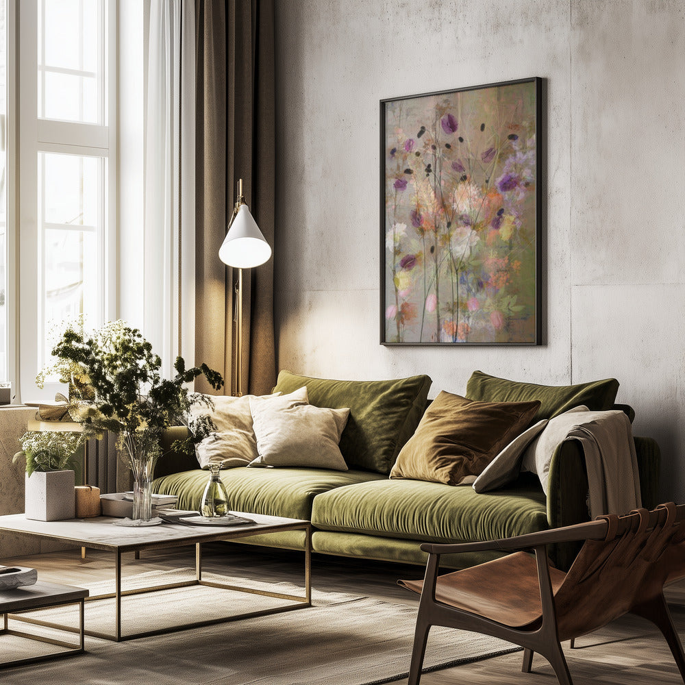 Painterly flowers - Poster / Art Print - interiör
