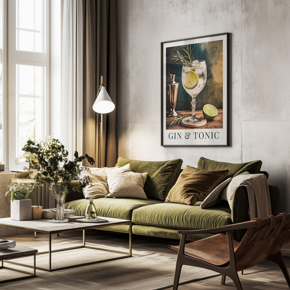 Gin & Tonic - Poster / Art Print - interiör