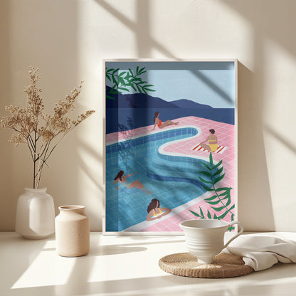 Pool Ladies - Poster / Art Print - interiör