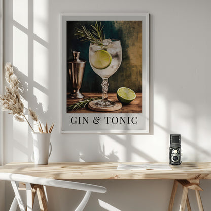 Gin & Tonic - Poster / Art Print - interiör