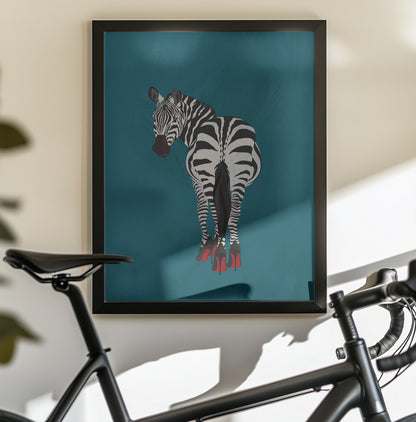 Zebra heels - Poster / Art Print - interiör