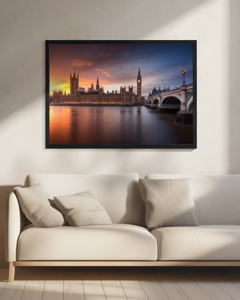 London Palace of Westminster Sunset - Poster / Art Print - interiör