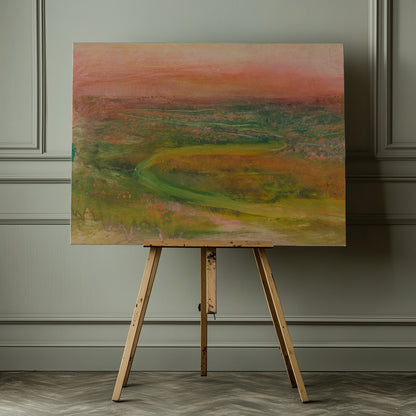 S Shaped Path In an Abstracted Landscape - Poster / Art Print - interiör