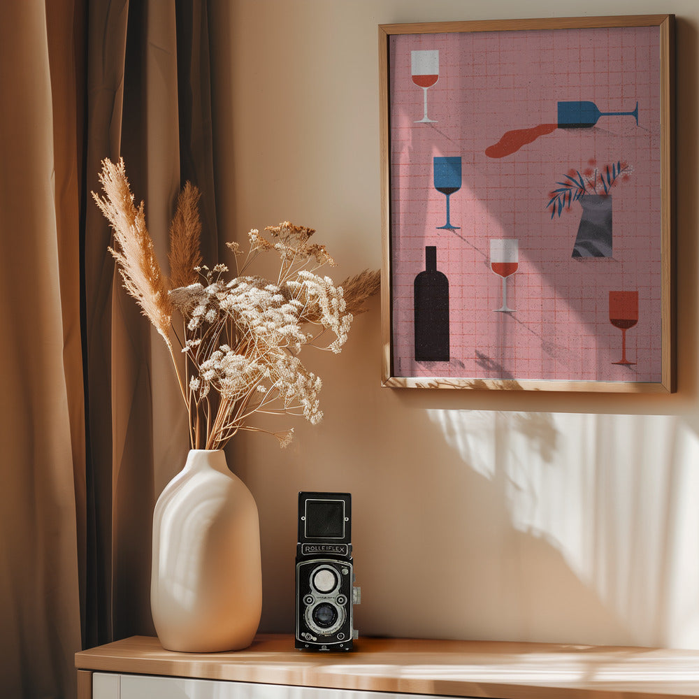 Wine - Poster / Art Print - interiör