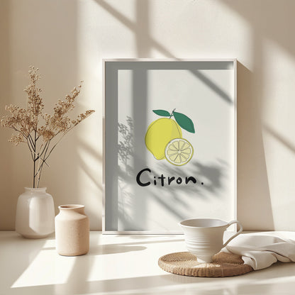 Modern French Fruits Collection "Lemon / Citron" - Poster / Art Print - interiör