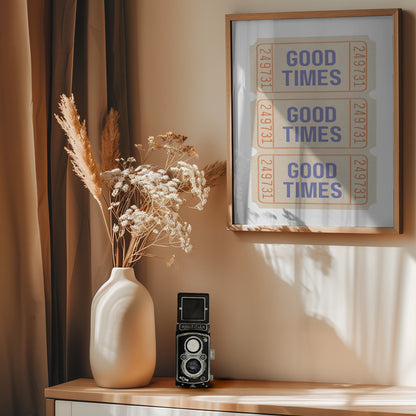 Coastal Blue Good Times - Poster / Art Print - interiör