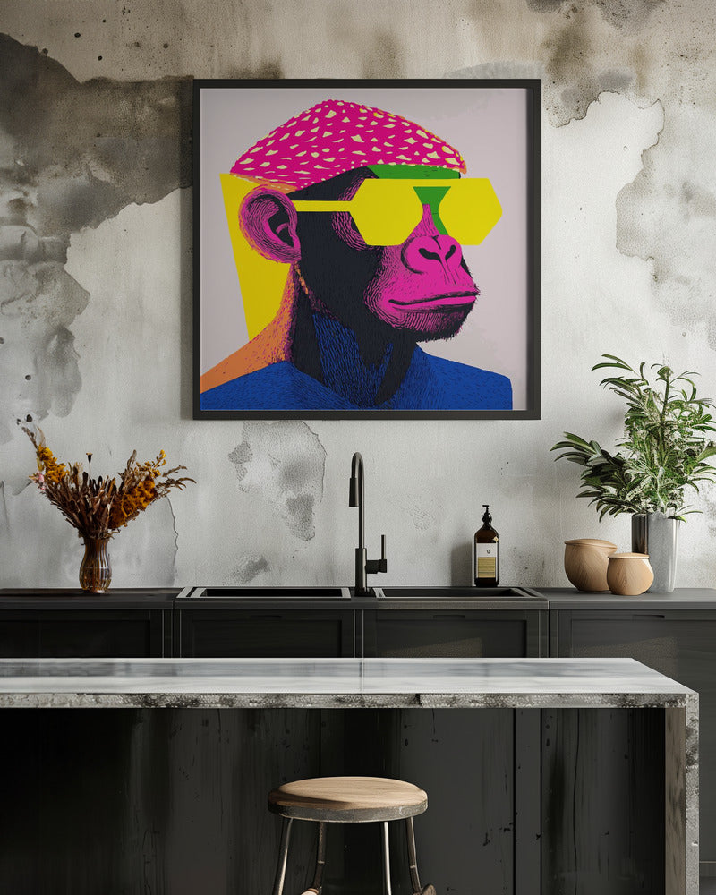 Cool Monkey - Poster / Art Print - interiör