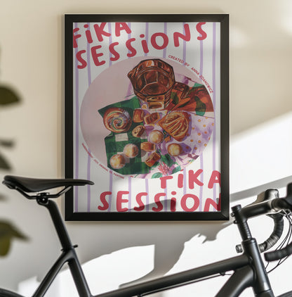 Amber and Green - Poster / Art Print - interiör