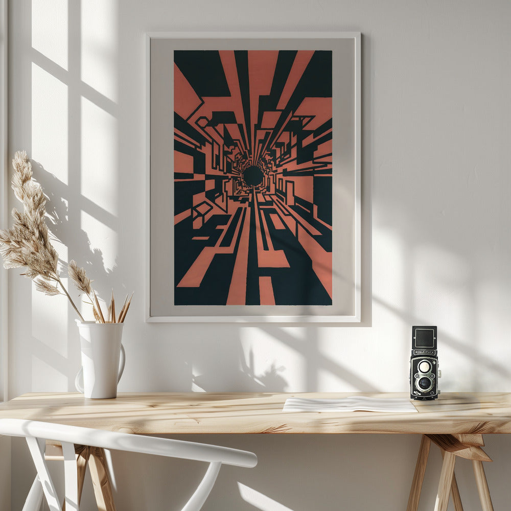 Square Warp Hole - Poster / Art Print - interiör