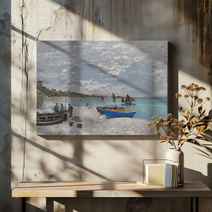 The Beach At Sainte Adresse (1867) - Poster / Art Print - interiör