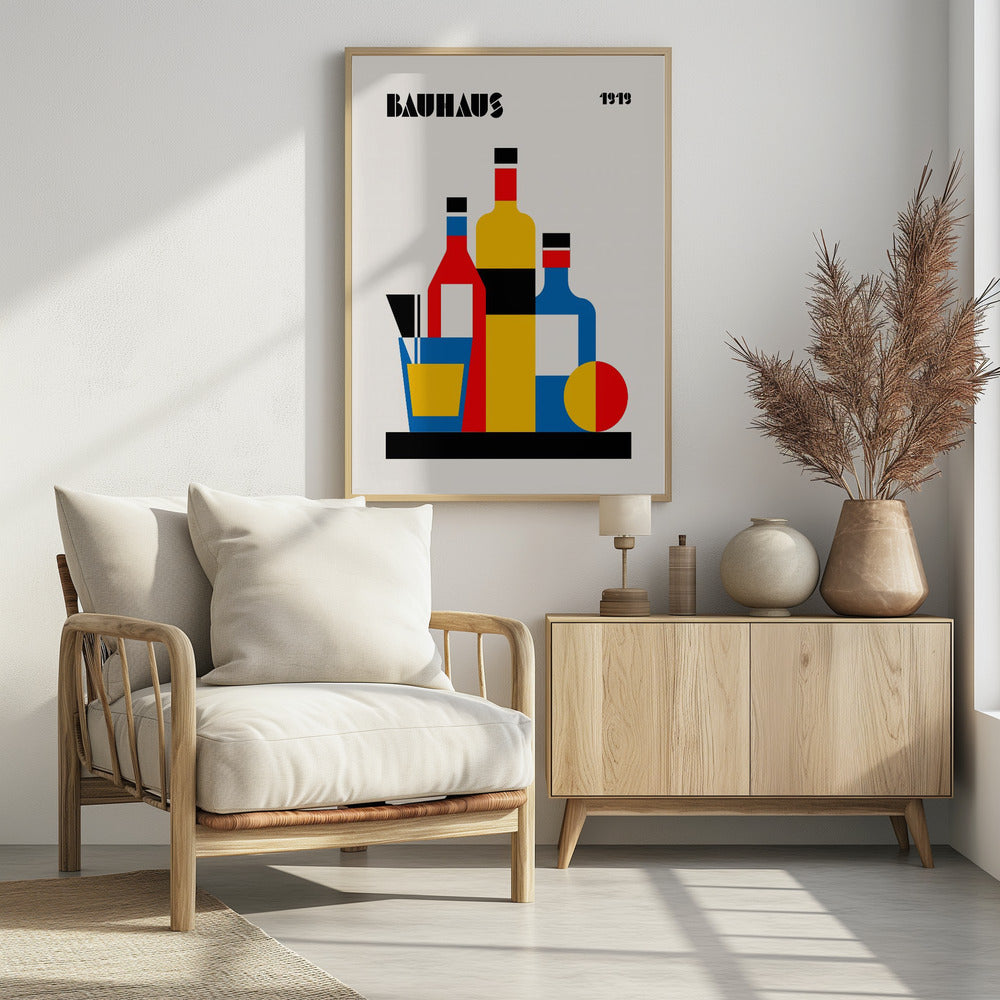 Bauhaus Wine Print - Poster / Art Print - interiör