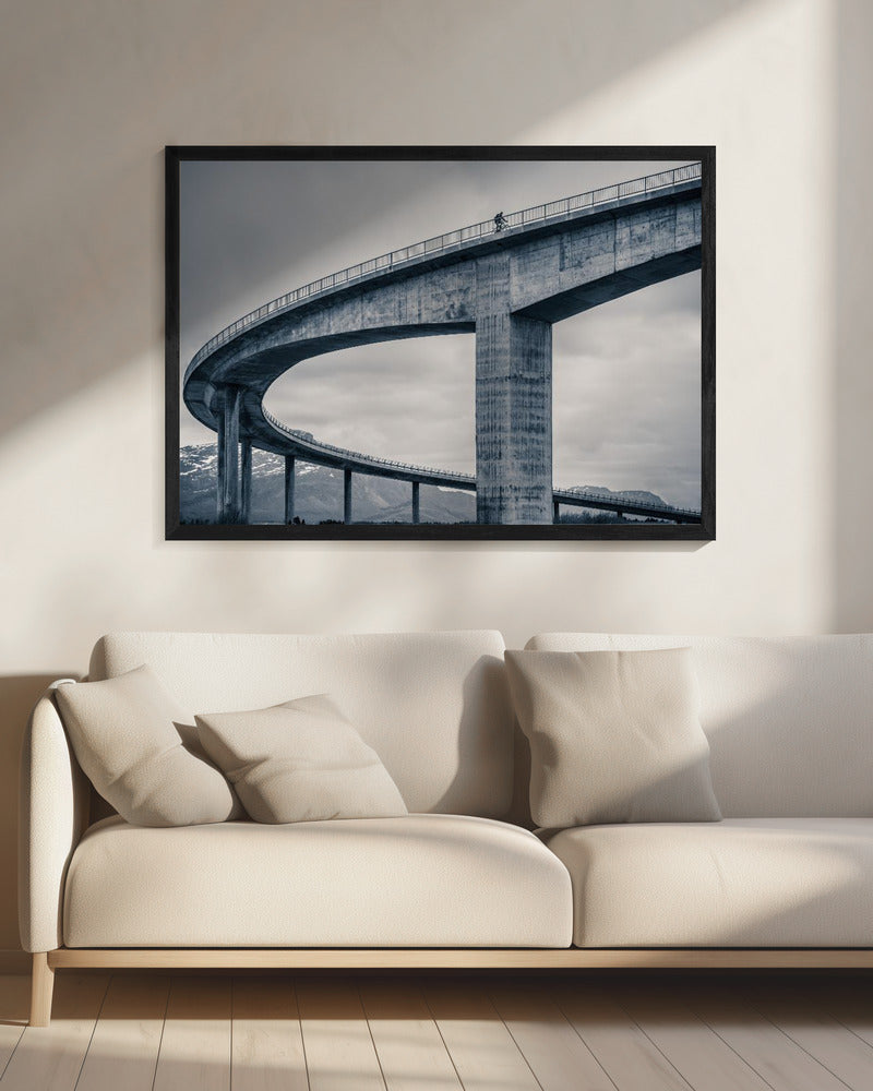 the lonely biker - Poster / Art Print - interiör