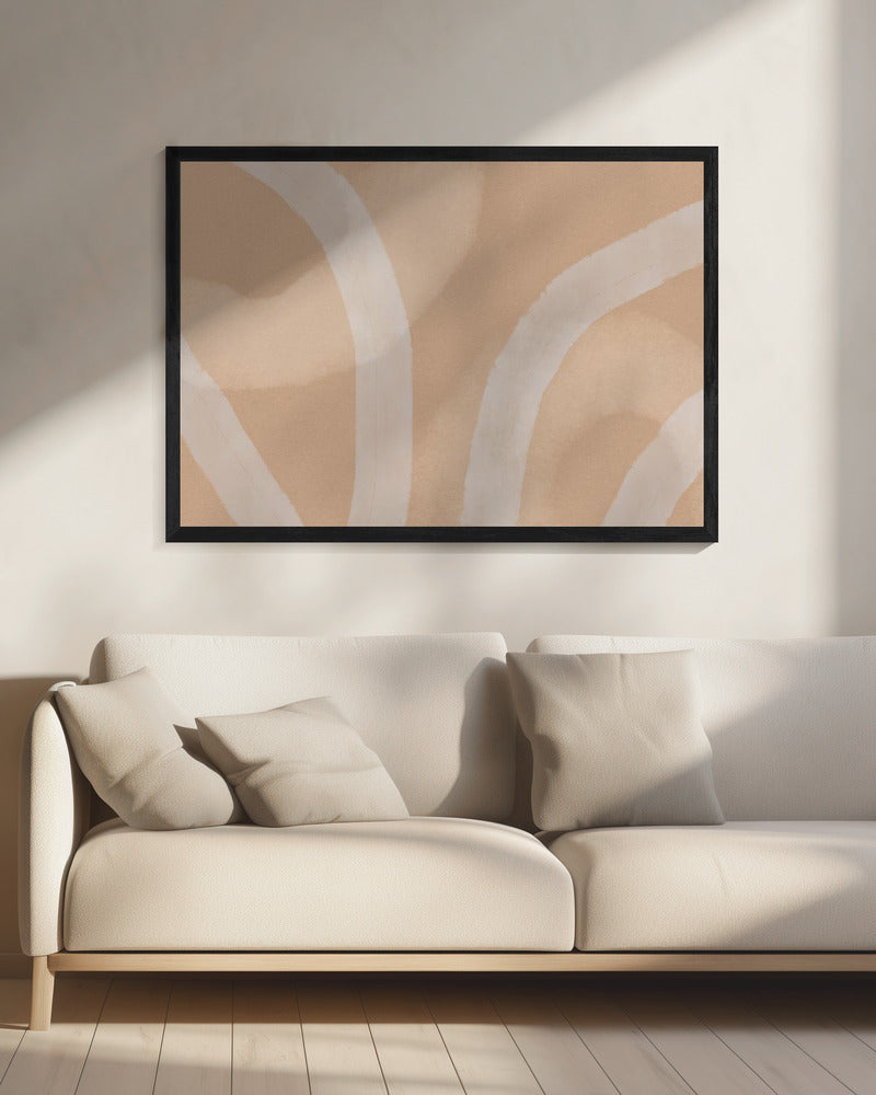 Neutral Abstract Watercolor. Minimalist In Pastel Colors No. 5 - Poster / Art Print - interiör