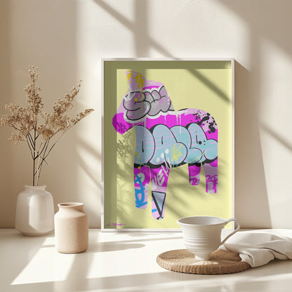 Dalahäst 12 - Poster / Art Print - interiör