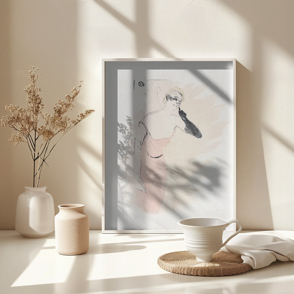 Yvette Guilbert In columbine a Pierrot (1894) - Poster / Art Print - interiör