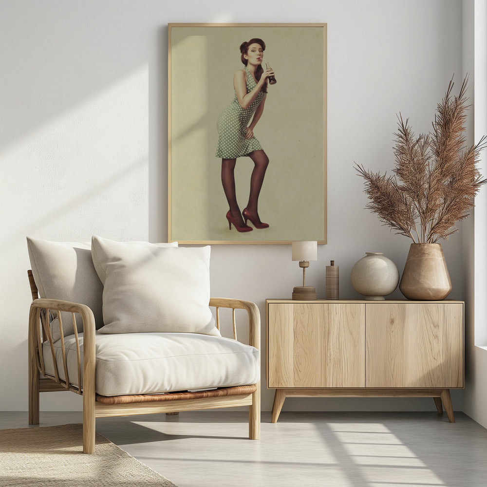 Pin Up Girl - Poster / Art Print - interiör