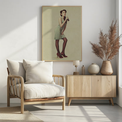Pin Up Girl - Poster / Art Print - interiör