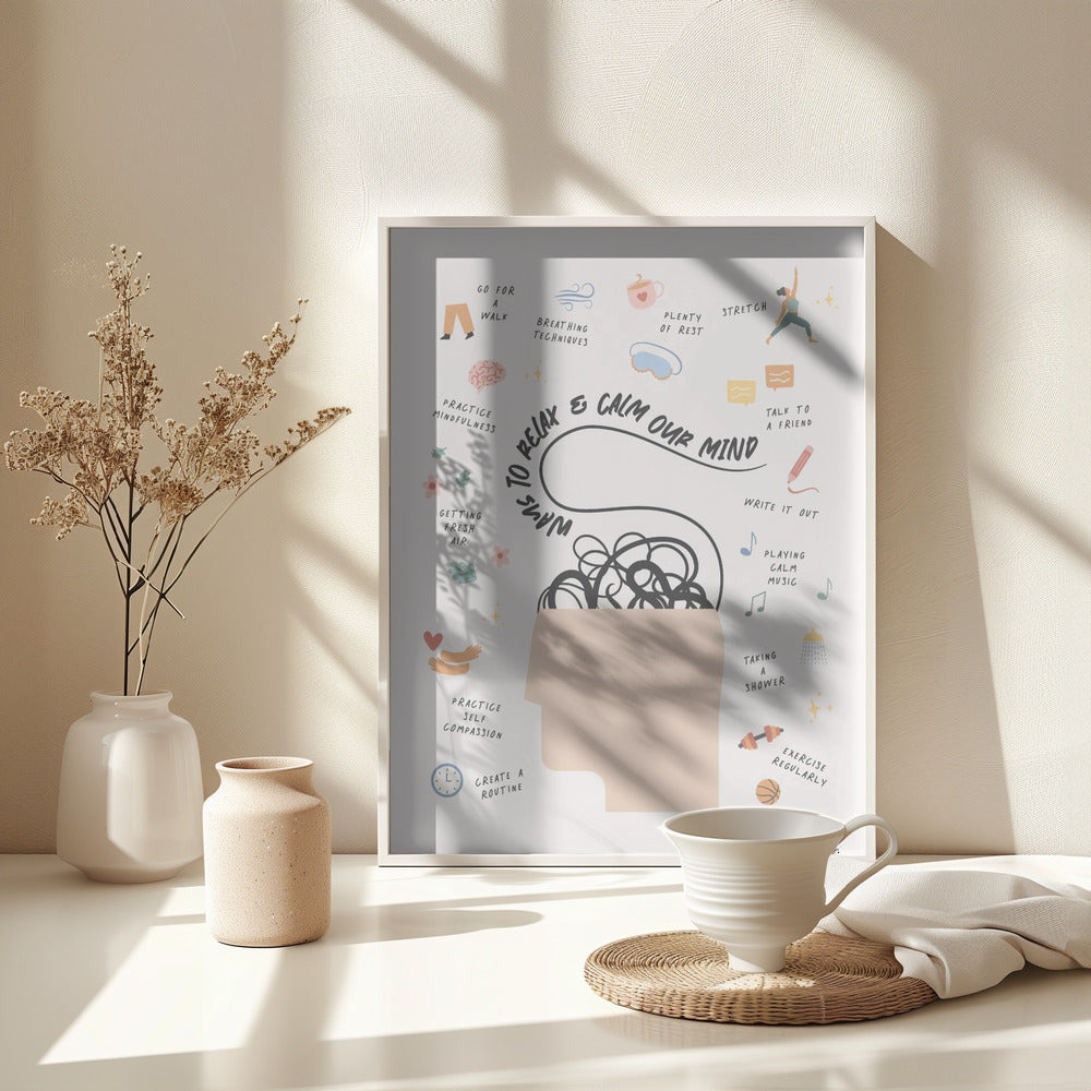 Way To Calm Mind - Poster / Art Print - interiör