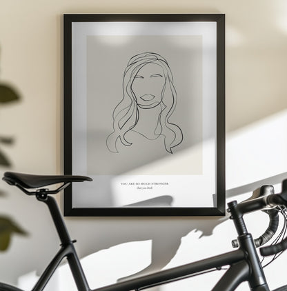 Modern Line Art - Poster / Art Print - interiör