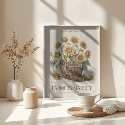 Farmers Market Sunflower - Poster / Art Print - interiör
