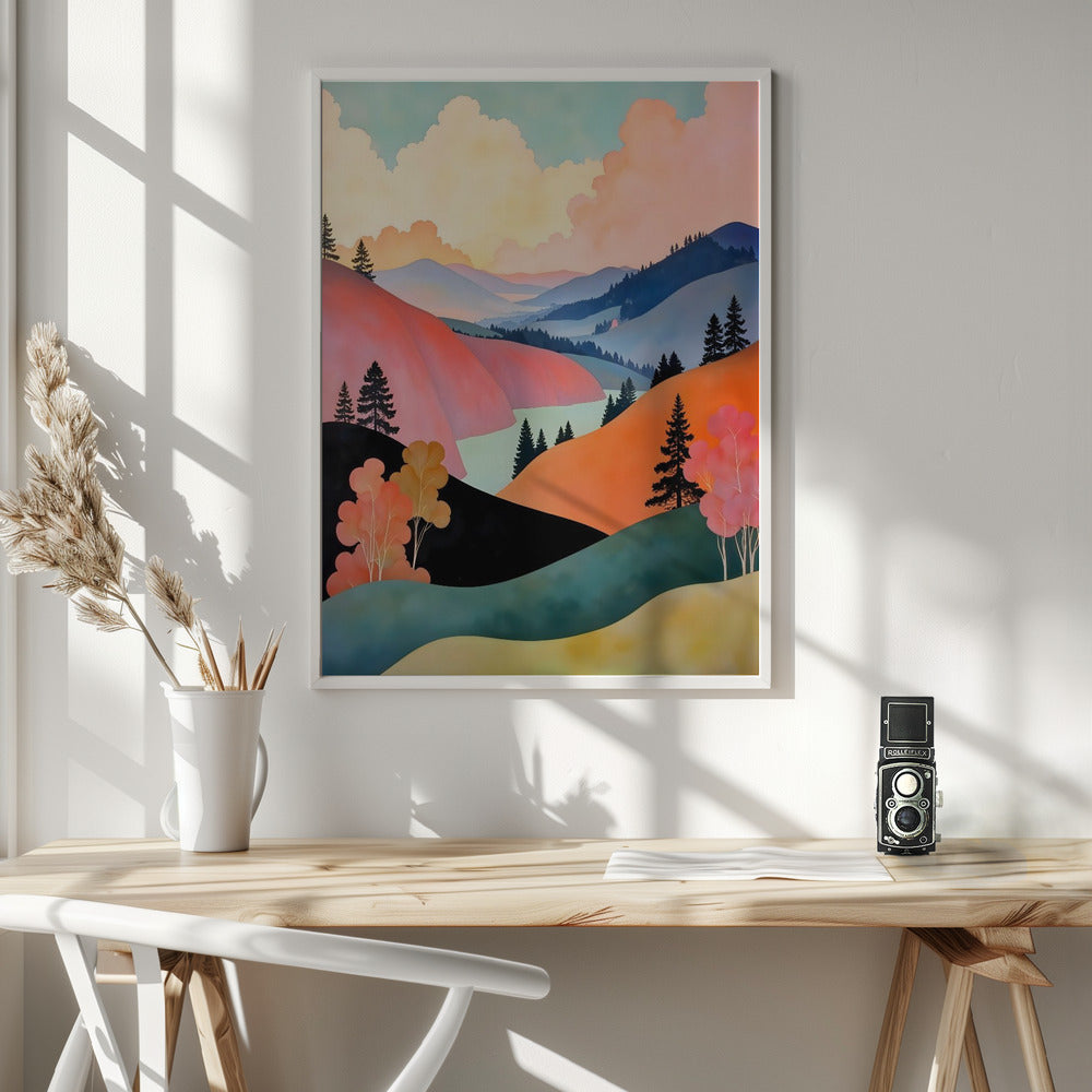Romance of the Hills Art Print - Poster / Art Print - interiör