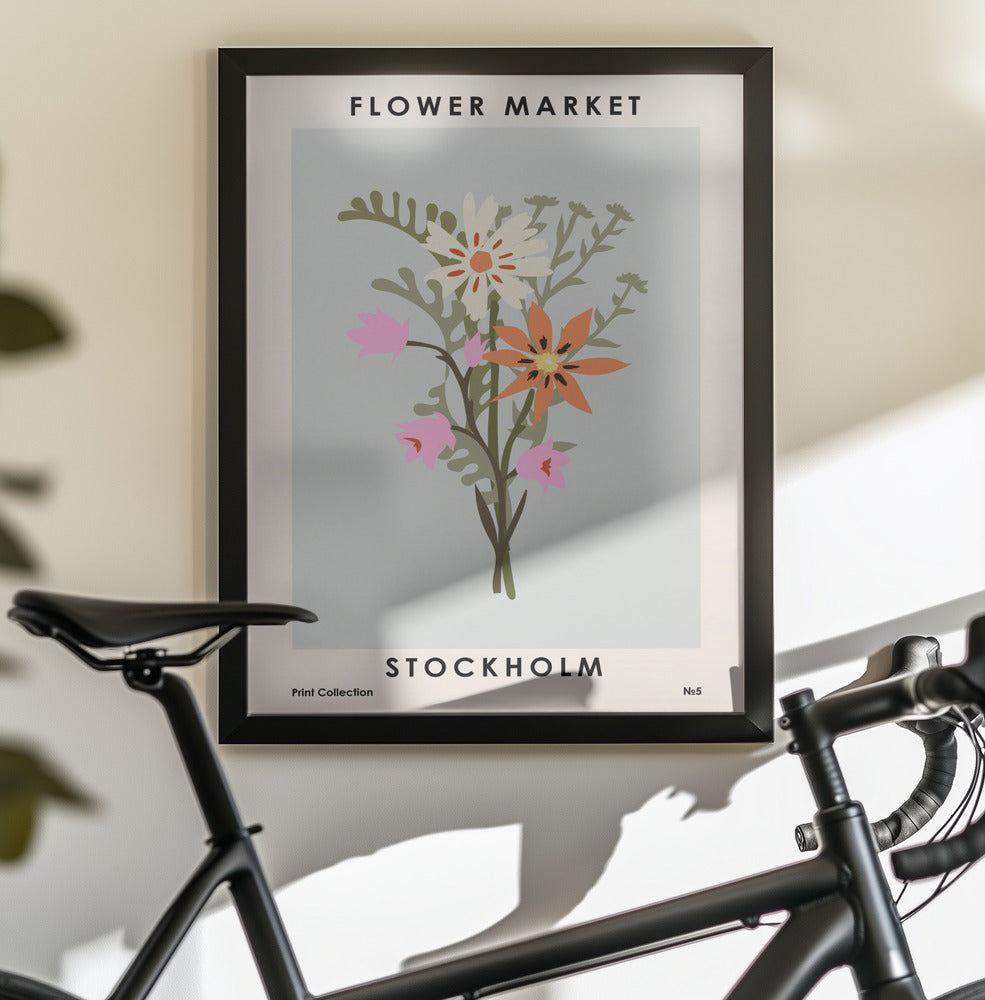 Flower Market Stockholm - Poster / Art Print - interiör