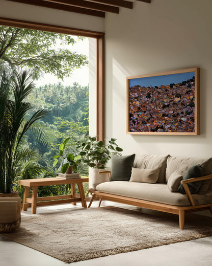 Nightfall in the Favela da Rocinha - Poster / Art Print - interiör