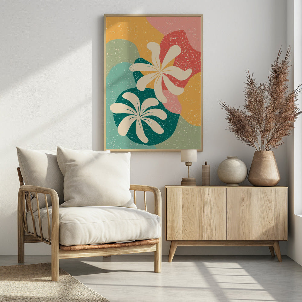 Abstract Flowers - Poster / Art Print - interiör