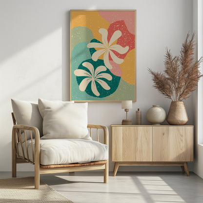 Abstract Flowers - Poster / Art Print - interiör
