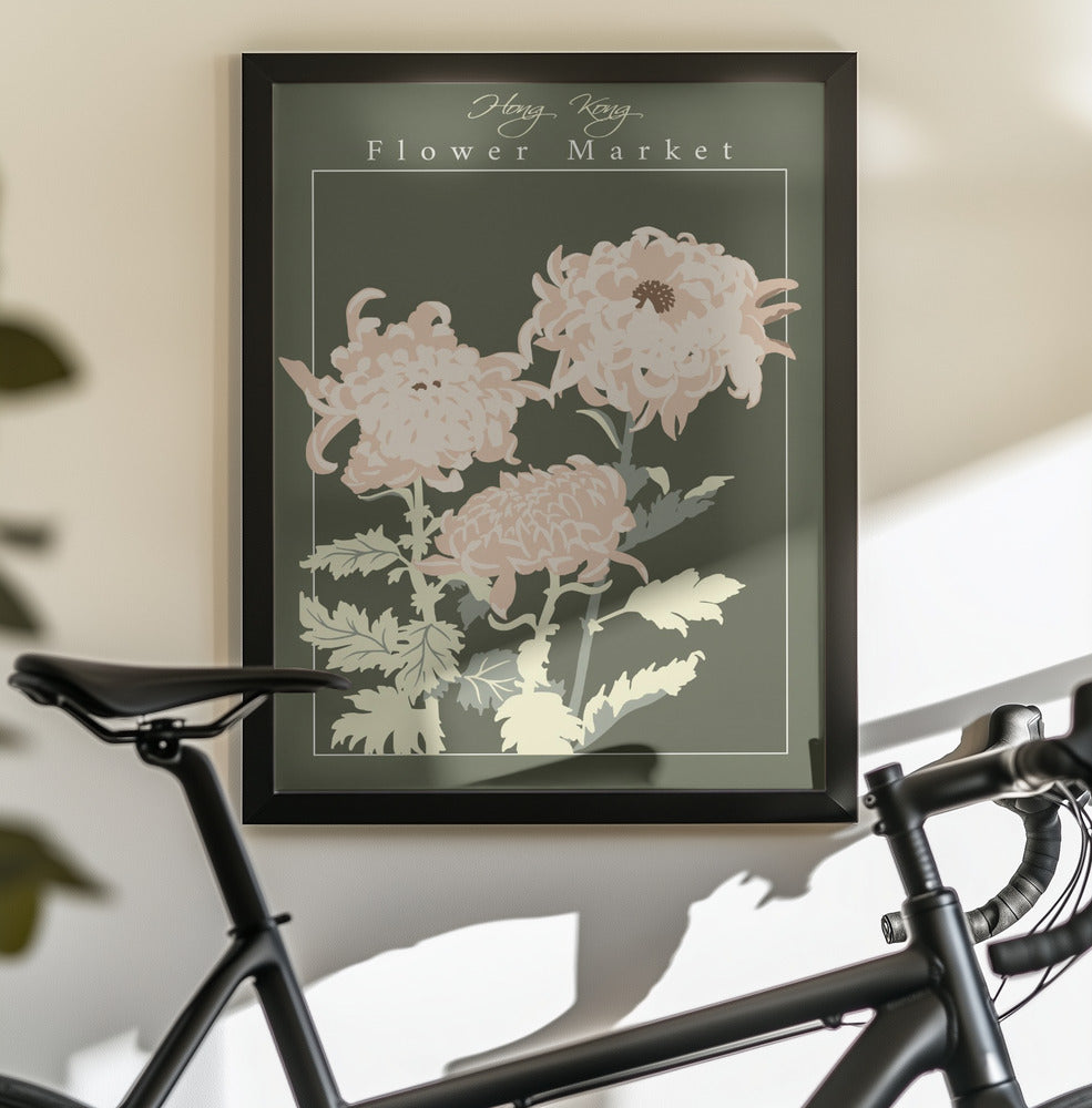Flower Market Hong Kong Chrysanthemum - Poster / Art Print - interiör