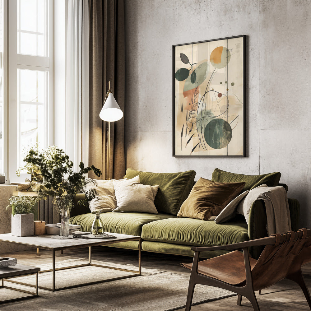 Abstract Beige No 2 - Poster / Art Print - interiör