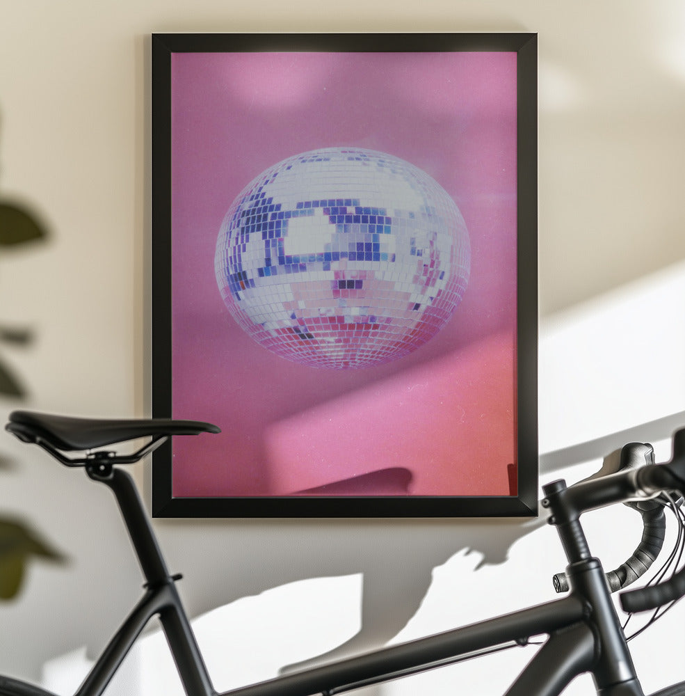 Pink Disco Ball - Poster / Art Print - interiör