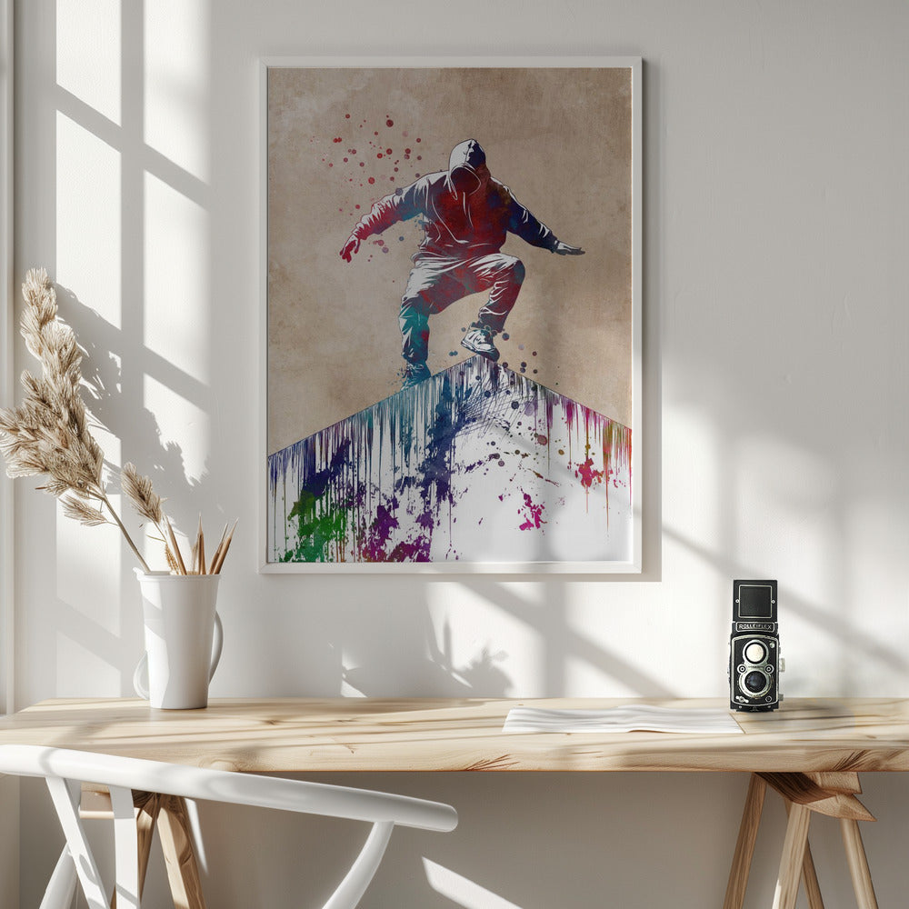 Parkour city sport art - Poster / Art Print - interiör