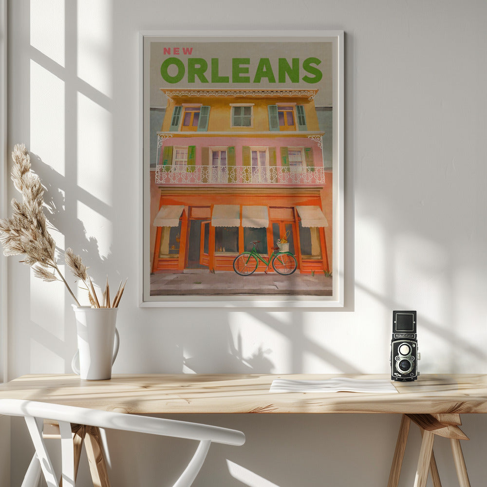 New Orleans Louisiana Vintage Travel Poster - Poster / Art Print - interiör