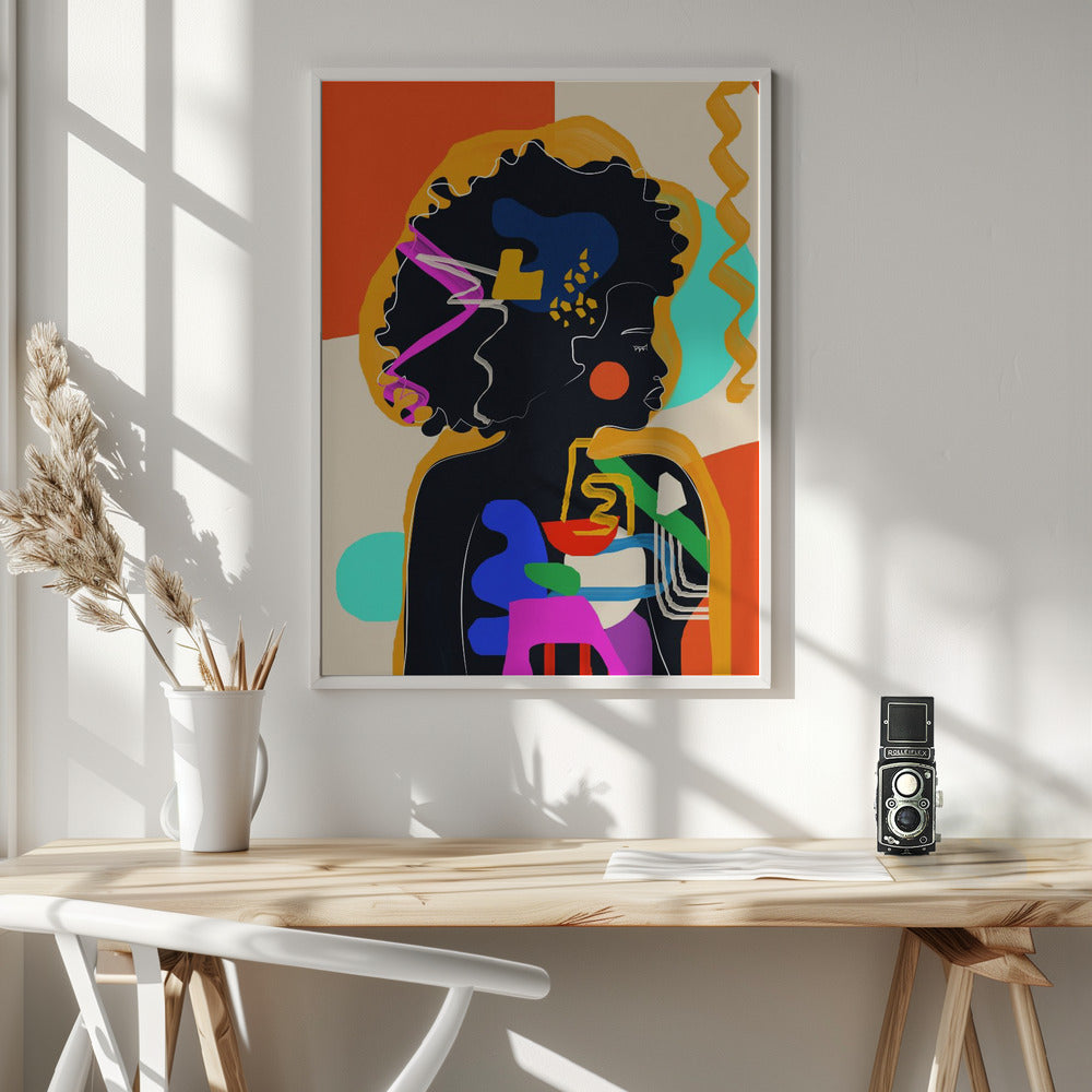 Modern Abstract Woman 4 - Poster / Art Print - interiör