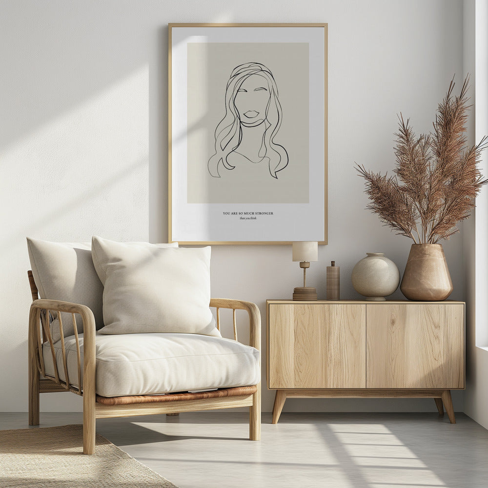 Modern Line Art - Poster / Art Print - interiör
