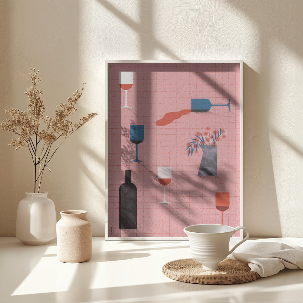 Wine - Poster / Art Print - interiör