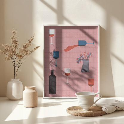Wine - Poster / Art Print - interiör