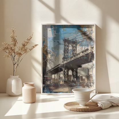 Manhattan Bridge - New York - Poster / Art Print - interiör