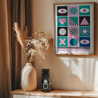 GEOMETRIC III - Poster / Art Print - interiör