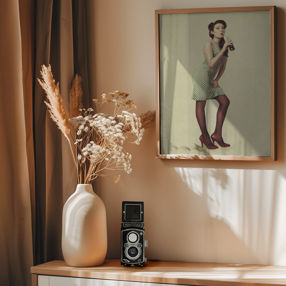 Pin Up Girl - Poster / Art Print - interiör
