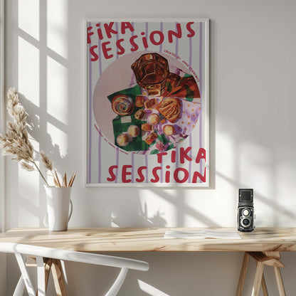 Amber and Green - Poster / Art Print - interiör