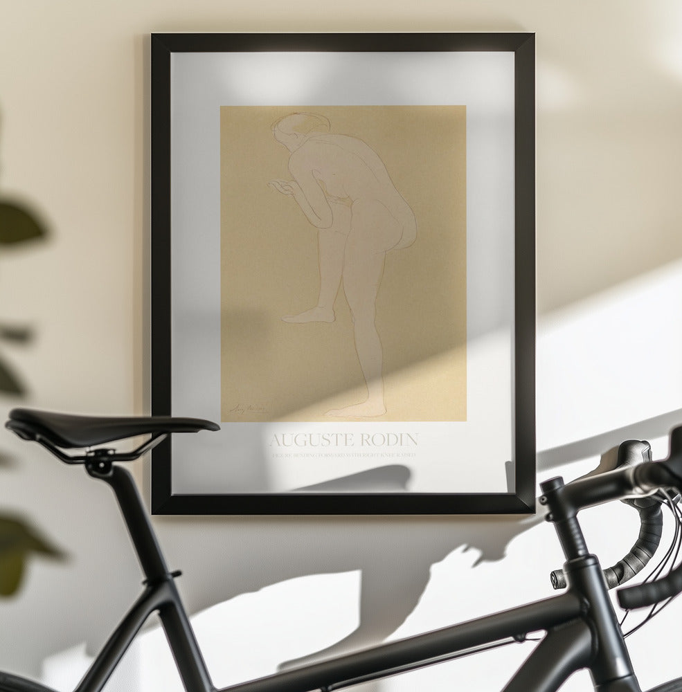 Figure Bending Forward With Right Knee Raised - Poster / Art Print - interiör