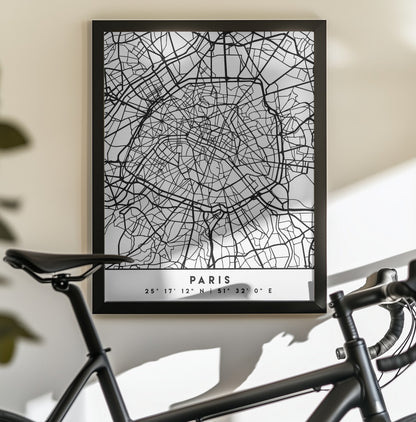 Black Maps 64 - Poster / Art Print - interiör