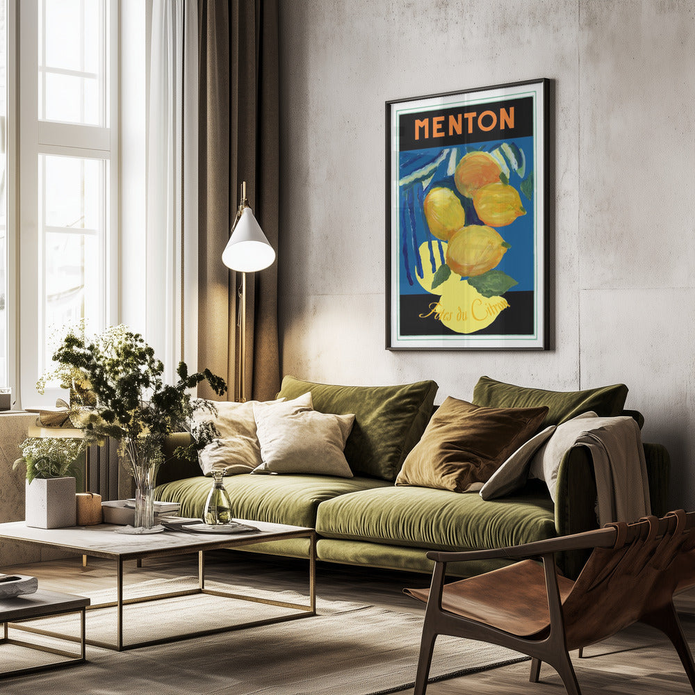 Lemons Menton Citrus Fruit Poster - Poster / Art Print - interiör