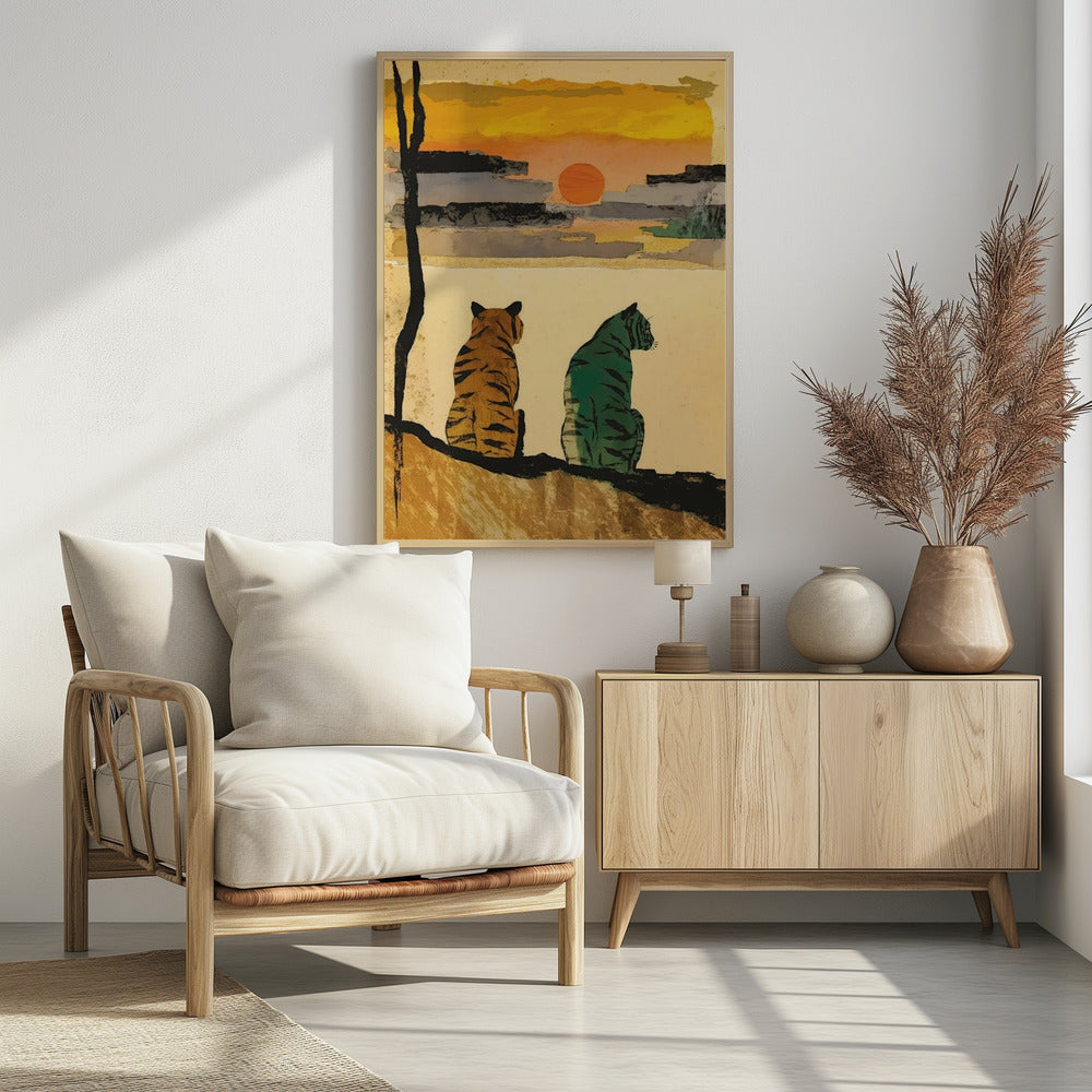Resting Tigers - Poster / Art Print - interiör