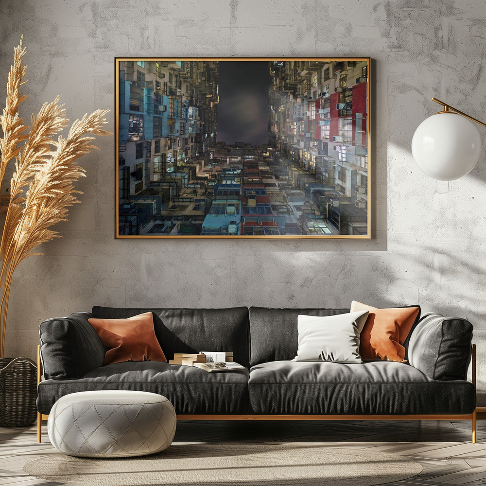 Monster Building Night - Poster / Art Print - interiör