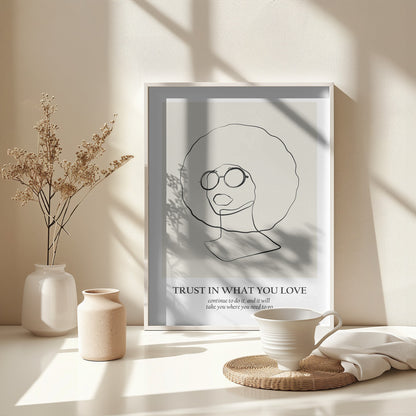 Line art - Poster / Art Print - interiör