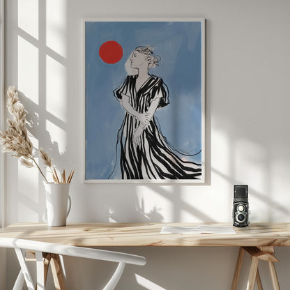 Serene Stripes - Poster / Art Print - interiör