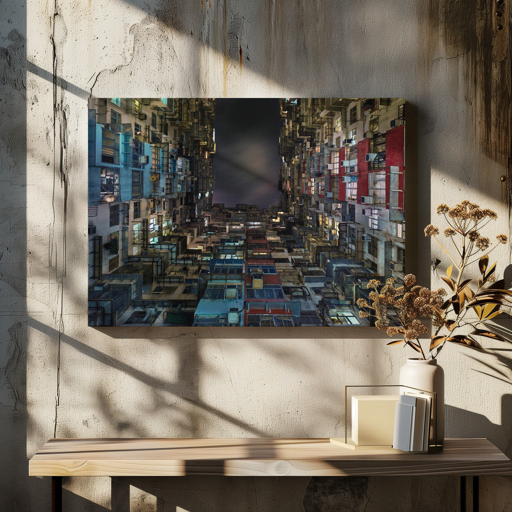 Monster Building Night - Poster / Art Print - interiör